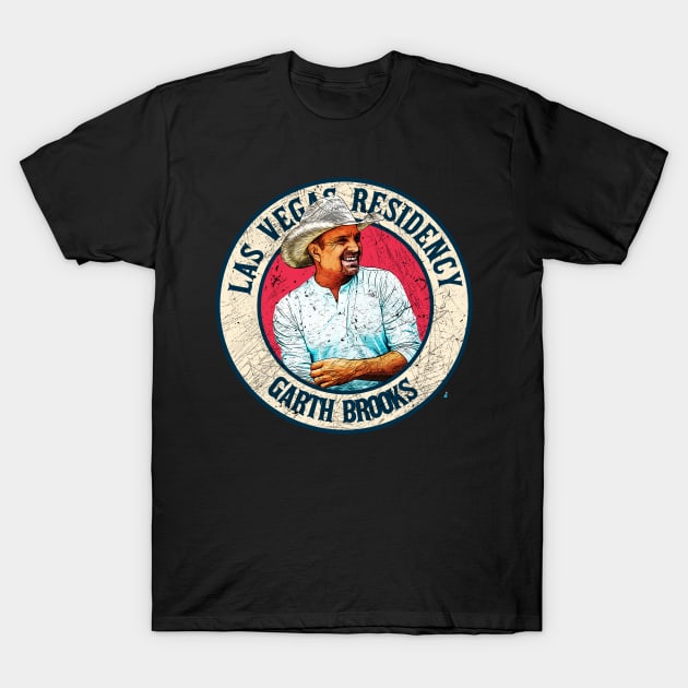 Retro Style Fan Art Design Garth brooks Las Vegas Residensy T-Shirt by rido public